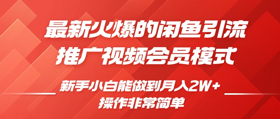 闲鱼引流推广影视会员，0成本就可以操作，新手小白月入过W+【揭秘】-火柴小市场