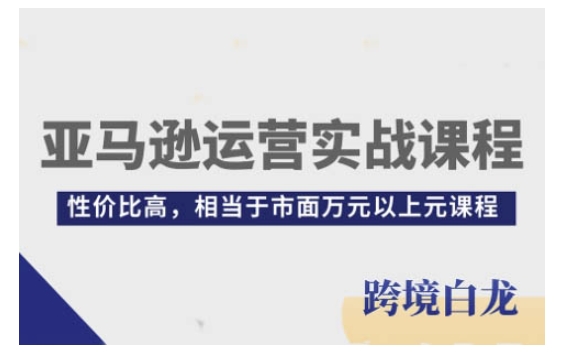 亚马逊运营实战课程，亚马逊从入门到精通，性价比高，相当于市面万元以上元课程-火柴小市场