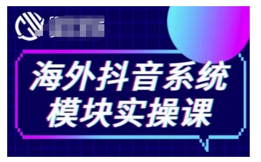 海外抖音Tiktok系统模块实操课，TK短视频带货，TK直播带货，TK小店端实操等-火柴小市场