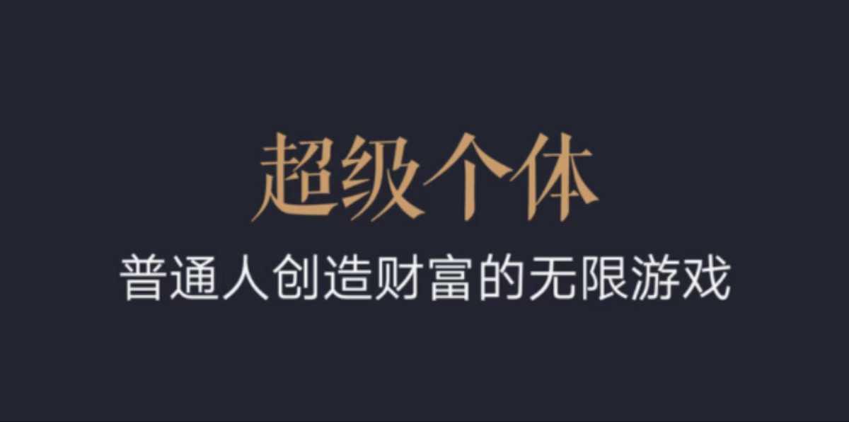 超级个体：2024-2025翻盘指南，普通人创造财富的无限游戏-火柴小市场
