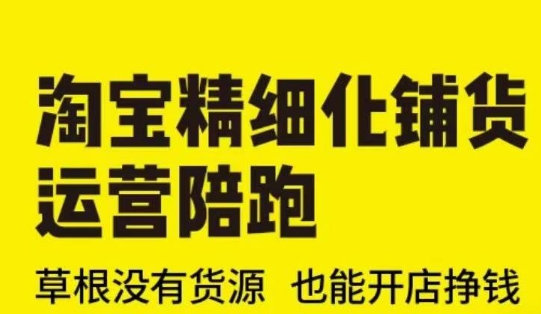 淘宝精细化铺货运营陪跑(部分更新至2025)，草根没有货源 也能开店挣钱-火柴小市场