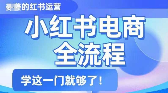小红书电商全流程，精简易懂，从入门到精通，学这一门就够了-火柴小市场