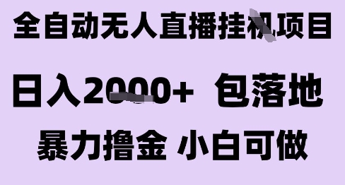 最新全自动抖音无人直播挂G项目，日入2k+ 包落地暴力撸金，小白可做【揭秘】-火柴小市场