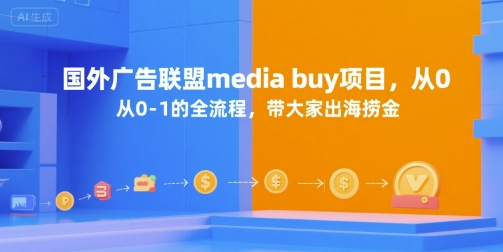 国外广告联盟media buy项目，从0-1的全流程，带大家出海捞金-火柴小市场