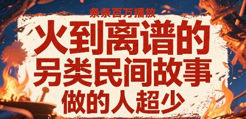 火到离谱的另类民间故事，条条百W播放，做的人超少-火柴小市场