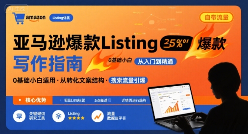 亚马逊爆款Listing写作方法，亚马逊0基础小白也能写爆款自带流量的Listing-火柴小市场