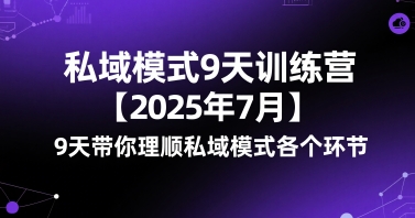 私域模式9天训练营【2025年7月】​9天带你理顺私域模式各个环节-火柴小市场