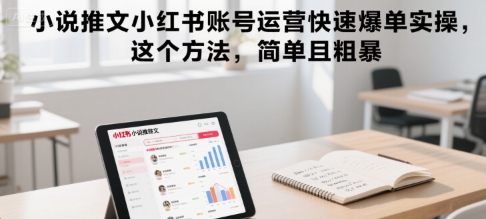 小说推文小红书账号运营快速爆单实操，这个方法，简单且粗暴-火柴小市场