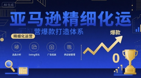 亚马逊精细化运营爆款打造体系，视频课+全套资料文档-火柴小市场