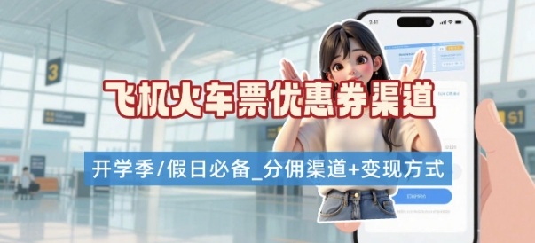 学生党必看！机票火车票优惠券申请渠道 + 项目打法，开学季节日速存-火柴小市场