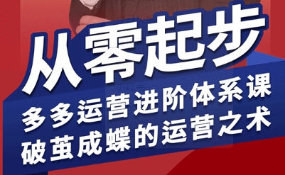 拼多多运营进阶系统课，从零起步，多多运营进阶体系课，破茧成蝶的运营之术-火柴小市场