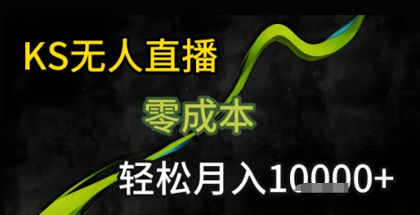 KS无人直播25年最新玩法，只需一部手机，轻松月入1W+【揭秘】-火柴小市场
