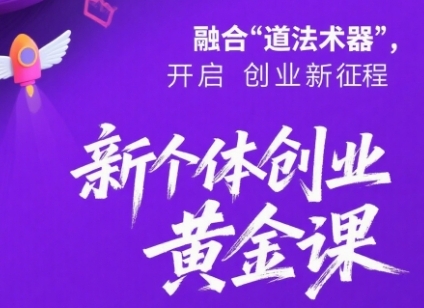 新个体创业黄金课：道法术器四维抢占2025红利-火柴小市场