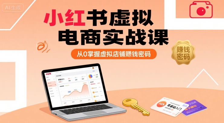 小红书虚拟电商实战课，从0掌握虚拟店铺賺钱密码-火柴小市场